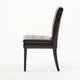 Brenda Dining Chair Set of 2 | Chocolate Brown Tufted Faux Leather BM335449