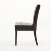 Brenda Dining Chair Set of 2 | Chocolate Brown Tufted Faux Leather