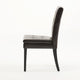 Brenda Dining Chair Set of 2 | Chocolate Brown Tufted Faux Leather