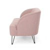 Buno Loveseat | Blush Pink Tufted Polyester | Metal Hairpin Legs 50"