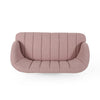 Buno Loveseat | Blush Pink Tufted Polyester | Metal Hairpin Legs 50"