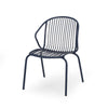 Osto Outdoor Side Chair Set of 2 | Navy Blue Iron Frames | Sleek Legs