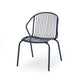 Osto Outdoor Side Chair Set of 2 | Navy Blue Iron Frames | Sleek Legs