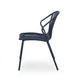 Osto Outdoor Side Chair Set of 2 | Navy Blue Iron Frames | Sleek Legs