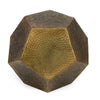 Hexagonal End Table | Gold Aluminium Frame Textured Surface | 20"
