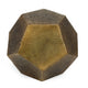 Hexagonal End Table | Gold Aluminium Frame Textured Surface | 20"