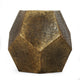 Hexagonal End Table | Gold Aluminium Frame Textured Surface | 20"