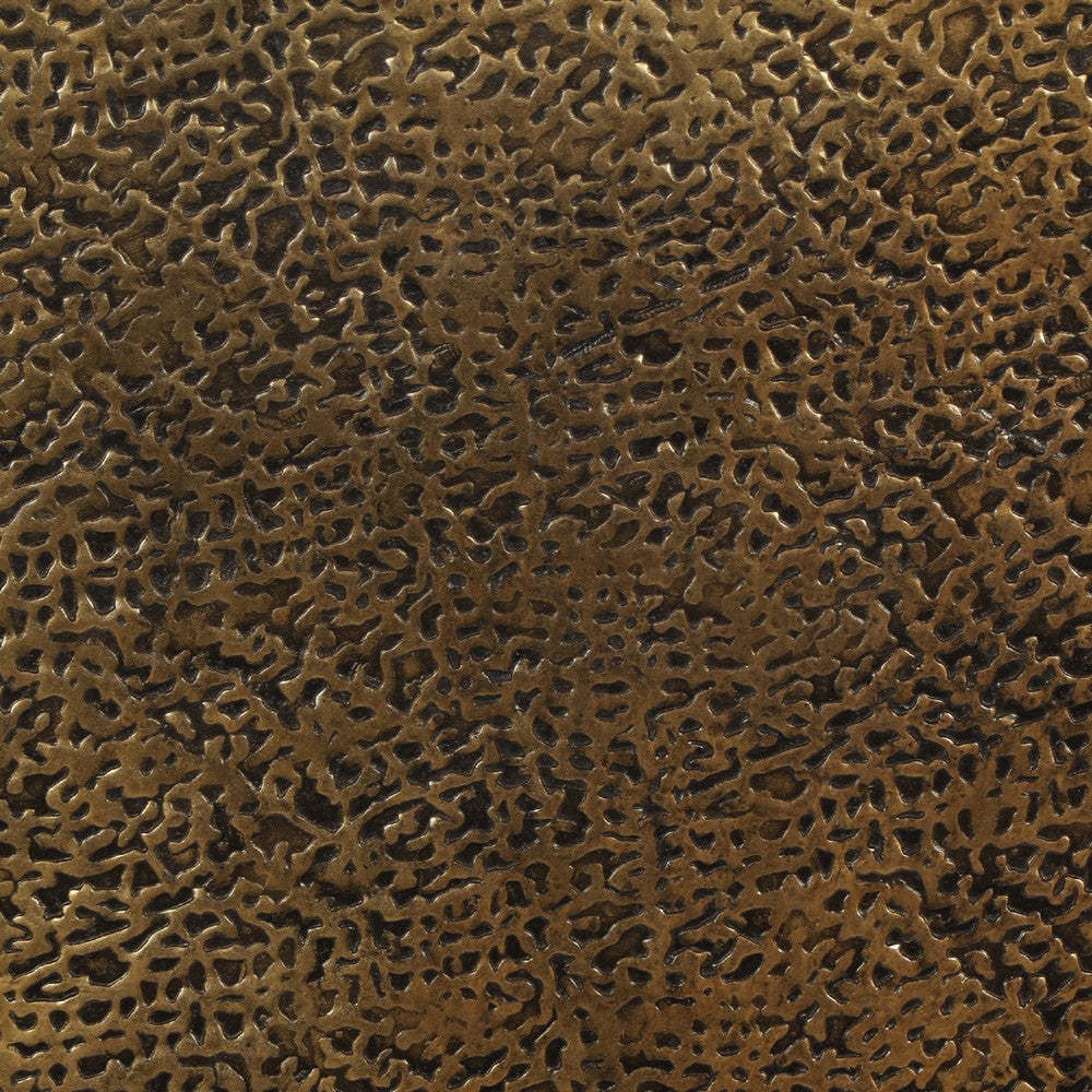 Hexagonal End Table | Gold Aluminium Frame Textured Surface | 20"