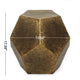 Hexagonal End Table | Gold Aluminium Frame Textured Surface | 20"