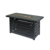Outdoor Fire Pit | Black Iron | Inner Propane Gas Tank Storage | 47"