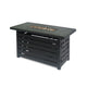 Outdoor Fire Pit | Black Iron | Inner Propane Gas Tank Storage | 47"