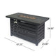 Outdoor Fire Pit | Black Iron | Inner Propane Gas Tank Storage | 47"