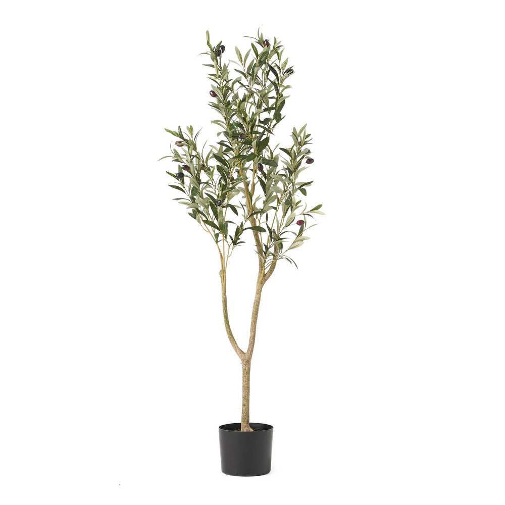 Vina Artificial Olive Tree, Realistic Green Silk Leaves, 47 Inch