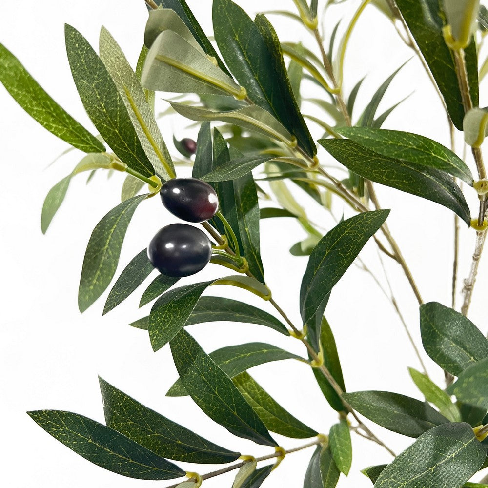 Vina Artificial Olive Tree, Realistic Green Silk Leaves, 59"