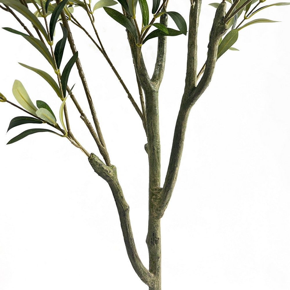 Vina Artificial Olive Tree, Realistic Green Silk Leaves, 59"