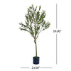 Vina Artificial Olive Tree, Realistic Green Silk Leaves, 59"