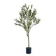 Vina Artificial Olive Tree, Realistic Green Silk Leaves, 59"