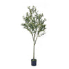 Vina Artificial Olive Tree, Realistic Green Silk Leaves, 71"