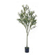 Vina Artificial Olive Tree, Realistic Green Silk Leaves, 71"