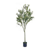 Vina Artificial Olive Tree, Realistic Green Silk Leaves, 71"