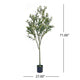 Vina Artificial Olive Tree, Realistic Green Silk Leaves, 71"