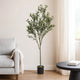 Vina Artificial Olive Tree, Realistic Green Silk Leaves, 71"