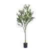Vina Artificial Olive Tree, Realistic Green Silk Leaves, 71"