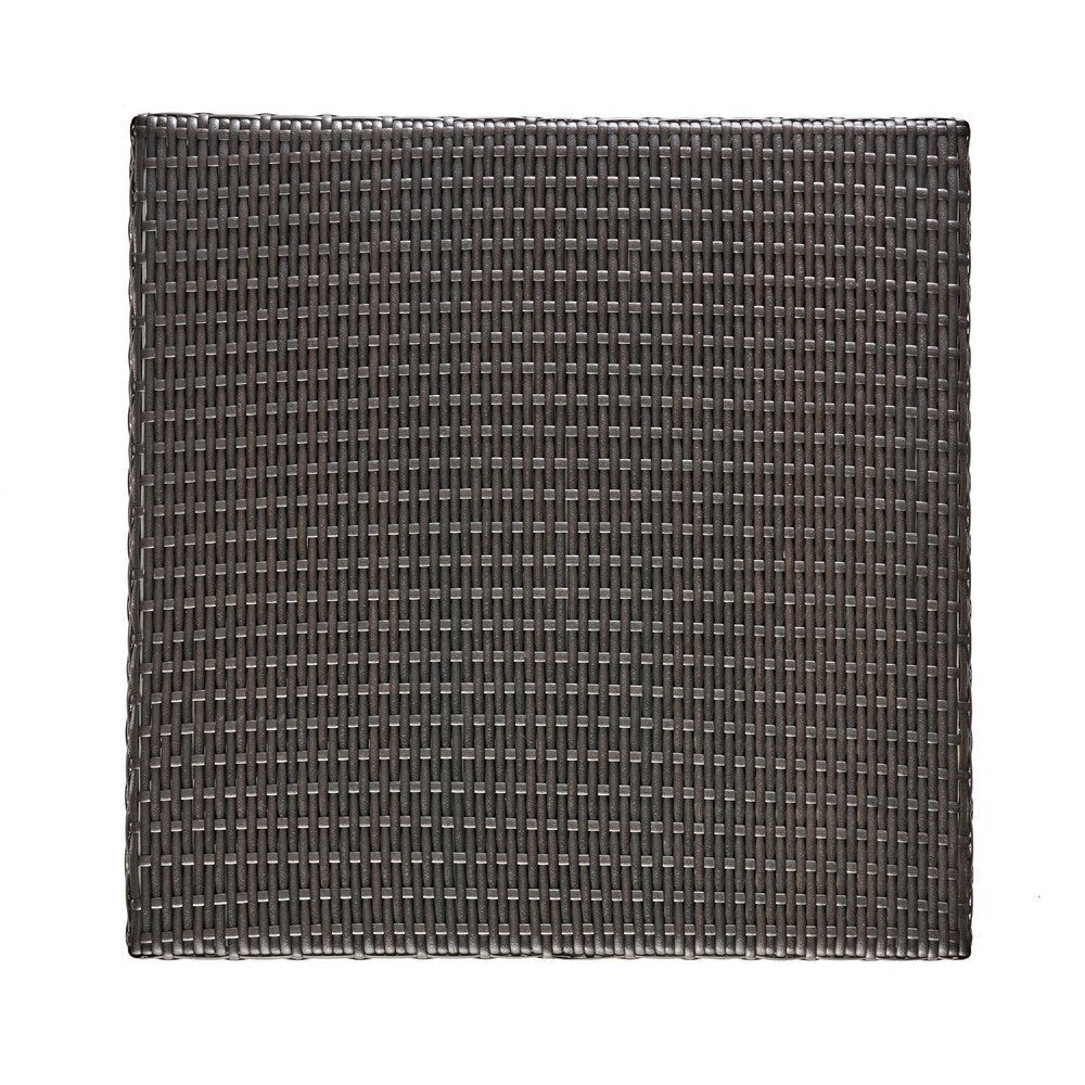 Outdoor Square Bar Table | Brown Multi Rattan | Metal Frame BM335467