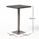 Outdoor Square Bar Table | Brown Multi Rattan | Metal Frame BM335467