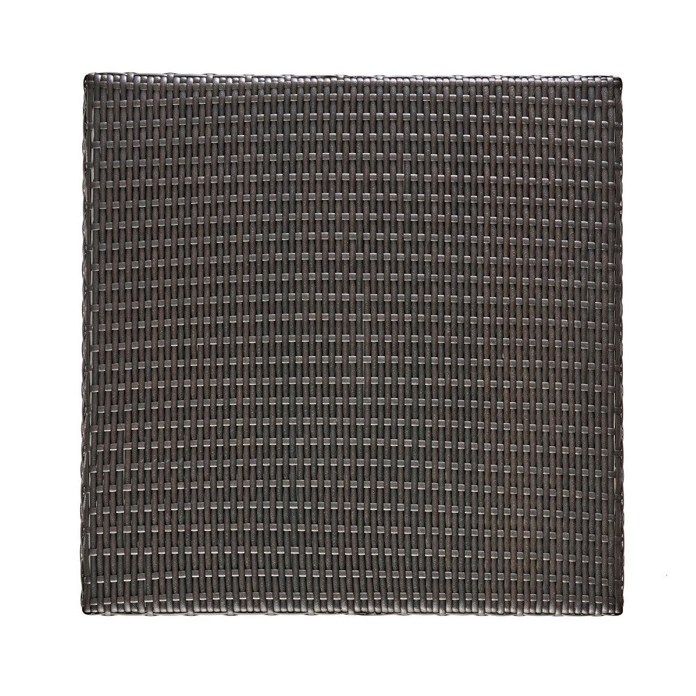 Outdoor Square Bar Table | Brown Multi Rattan | Metal Frame
