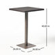 Outdoor Square Bar Table | Brown Multi Rattan | Metal Frame