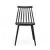 Dining Side Chair Set of 2 | Black Polypropylene | Spindle Backrest