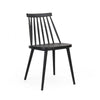 Dining Side Chair Set of 2 | Black Polypropylene | Spindle Backrest
