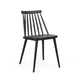 Dining Side Chair Set of 2 | Black Polypropylene | Spindle Backrest