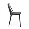 Dining Side Chair Set of 2 | Black Polypropylene | Spindle Backrest
