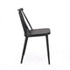 Dining Side Chair Set of 2 | Black Polypropylene | Spindle Backrest