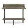 Outdoor Balcony Bar Table, Slim Design Gray Wood Frame, 50"