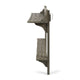 Outdoor Balcony Bar Table, Slim Design Gray Wood Frame, 50"