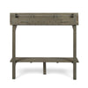 Outdoor Balcony Bar Table, Slim Design Gray Wood Frame, 50"