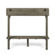Outdoor Balcony Bar Table, Slim Design Gray Wood Frame, 50"