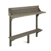 Outdoor Balcony Bar Table, Slim Design Gray Wood Frame, 50"