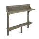 Outdoor Balcony Bar Table, Slim Design Gray Wood Frame, 50"