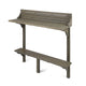 Outdoor Balcony Bar Table, Slim Design Gray Wood Frame, 50"