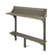 Outdoor Balcony Bar Table, Slim Design Gray Wood Frame, 50"