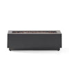 Outdoor Fire Pit | Dark Brown | Gold Iron Frame Rectangular 48"