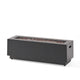 Outdoor Fire Pit | Dark Brown | Gold Iron Frame Rectangular 48"
