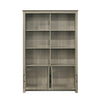 Nena Bookcase with 6 Shelves and 4 Cabinet Doors | Gray Wood 71’’ BM335480