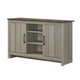 Nena Console Table with 3 Shelves and 2 Cabinet Doors | Gray Wood