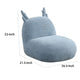 Wesie Deer Shaped Kids Chair | Sculpted Ear n Antlers | Blue Chenille BM335483