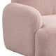 Raye Bear Shaped Kids Armchair with Black Legs | Pink Teddy Velvet BM335486